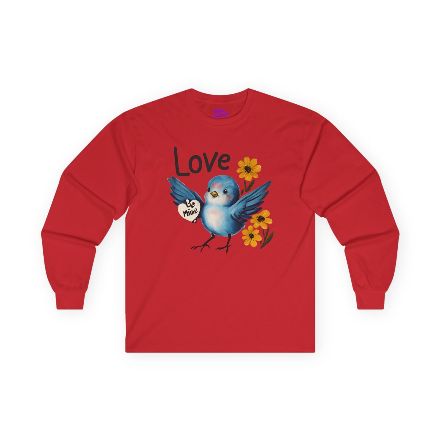 Blue Bird Valentine - Unisex Ultra Cotton Long Sleeve Tee