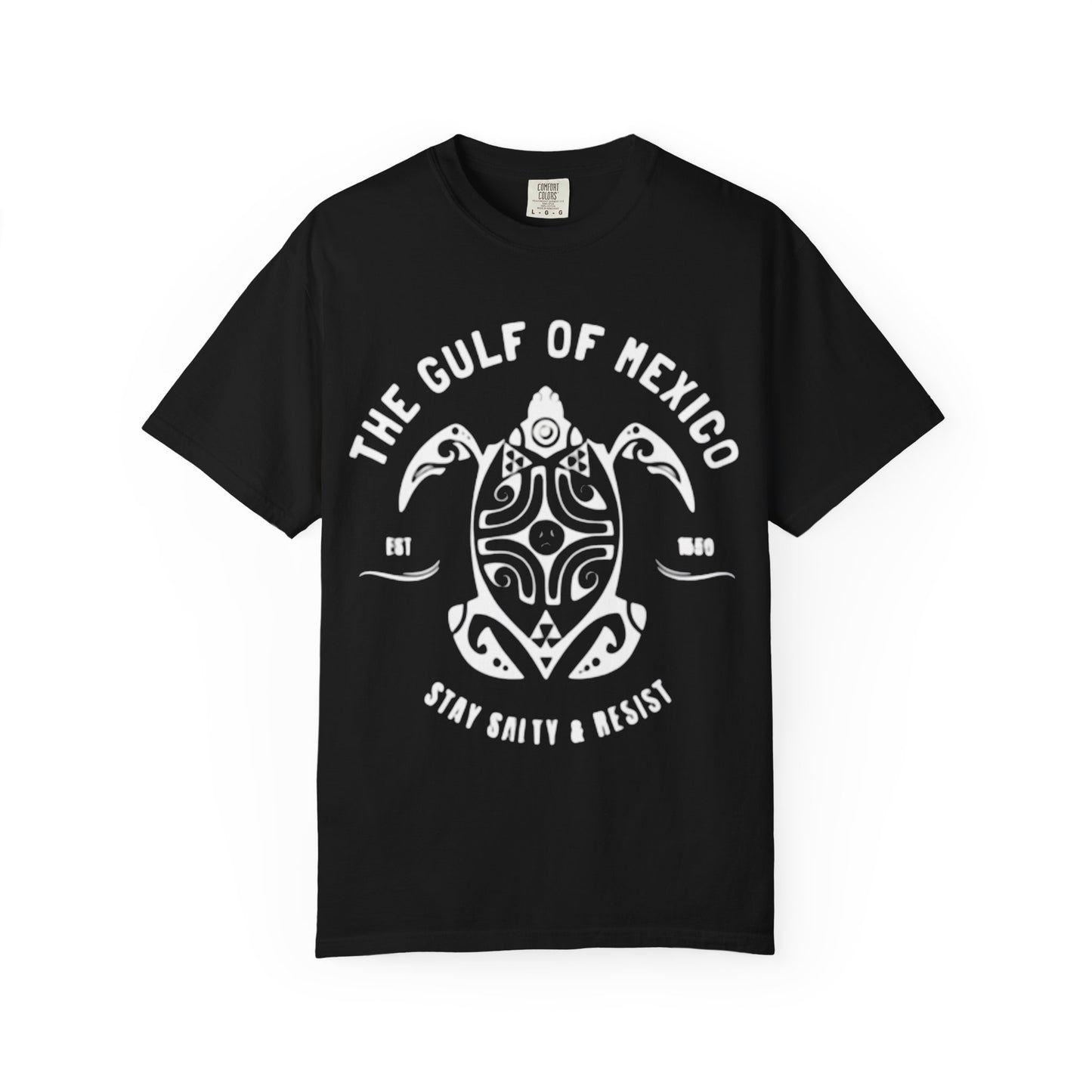 Gulf of Mexico Graphic T-Shirt (White Text on Blues)
