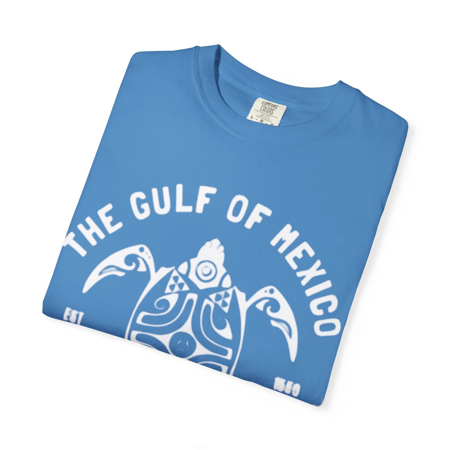 Gulf of Mexico Graphic T-Shirt (White Text on Blues)