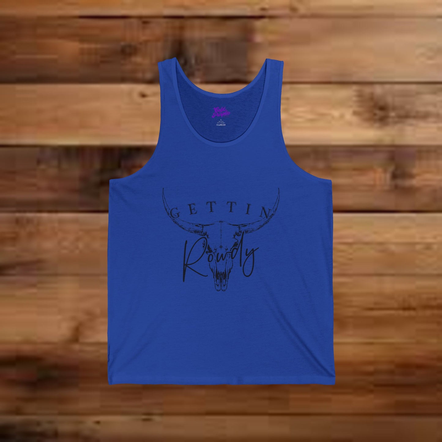 Gettin' Hitched & Gettin' Rowdy Tank (bold/primary color options)
