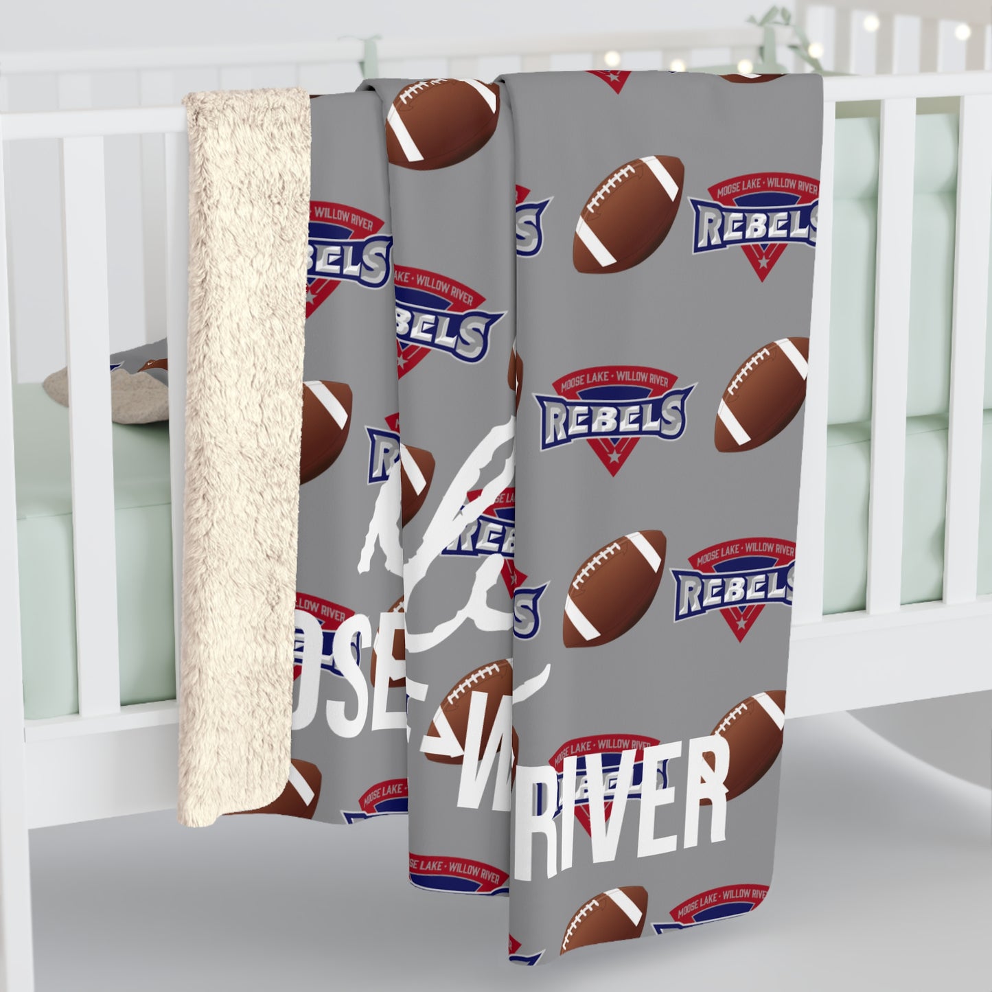 ML-WR Football - Sherpa Fleece Blanket