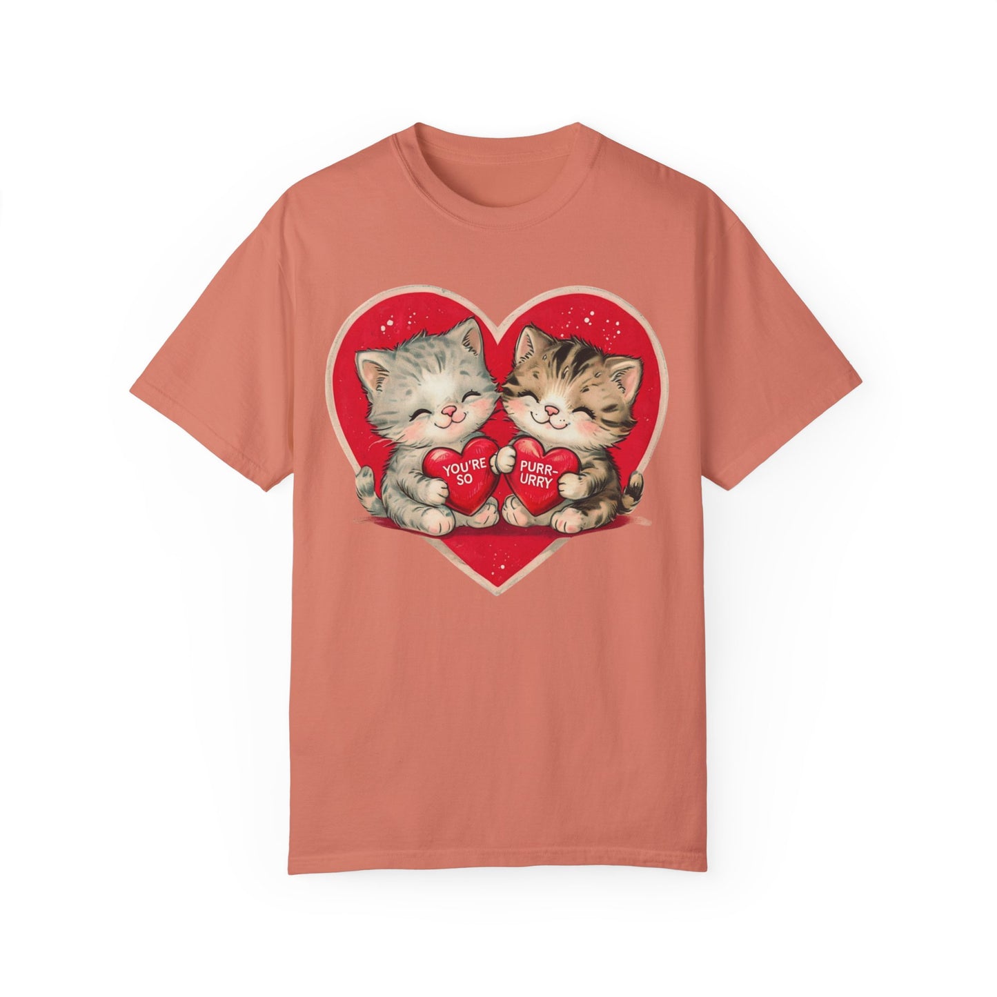 Kitten Valentine - Unisex Garment-Dyed T-shirt