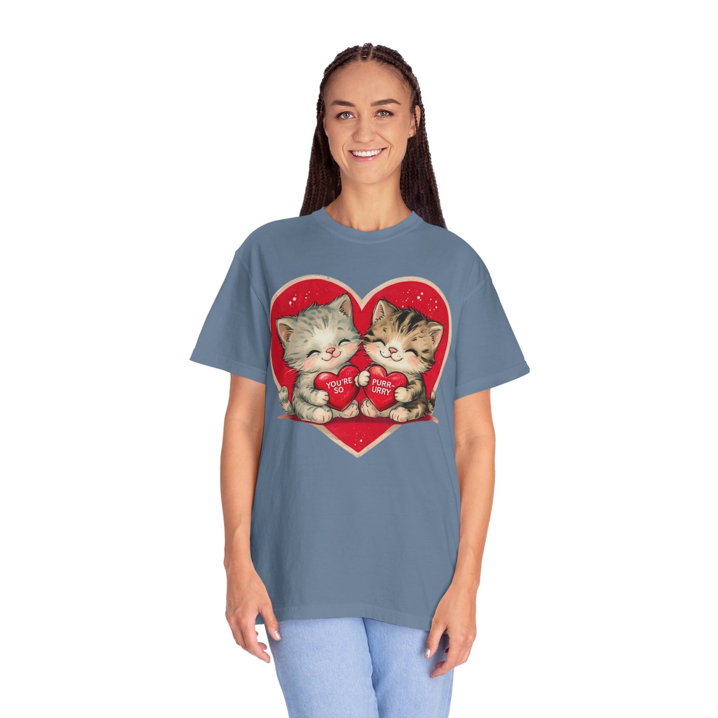 Kitten Valentine - Unisex Garment-Dyed T-shirt