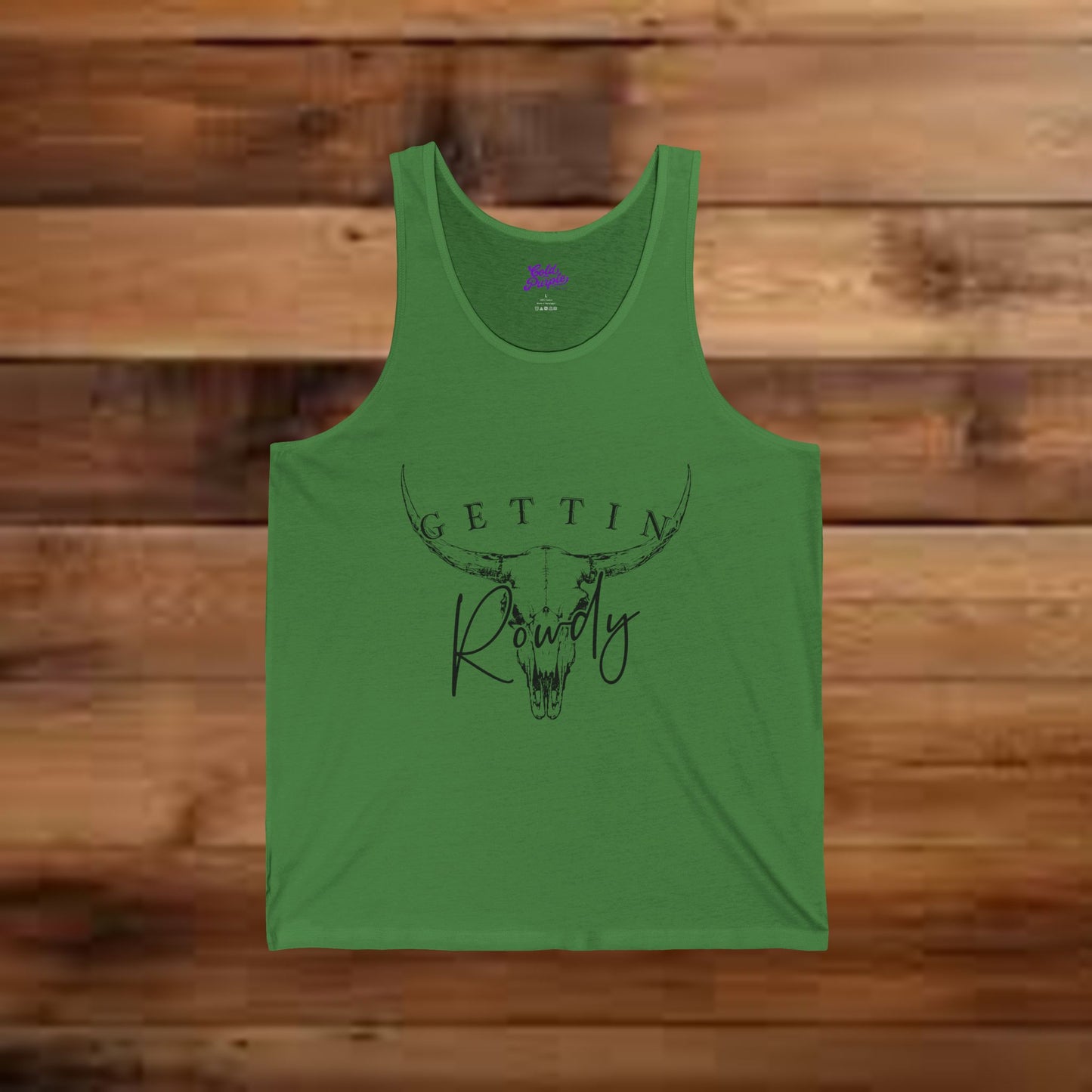 Gettin' Hitched & Gettin' Rowdy Tank (bold/primary color options)