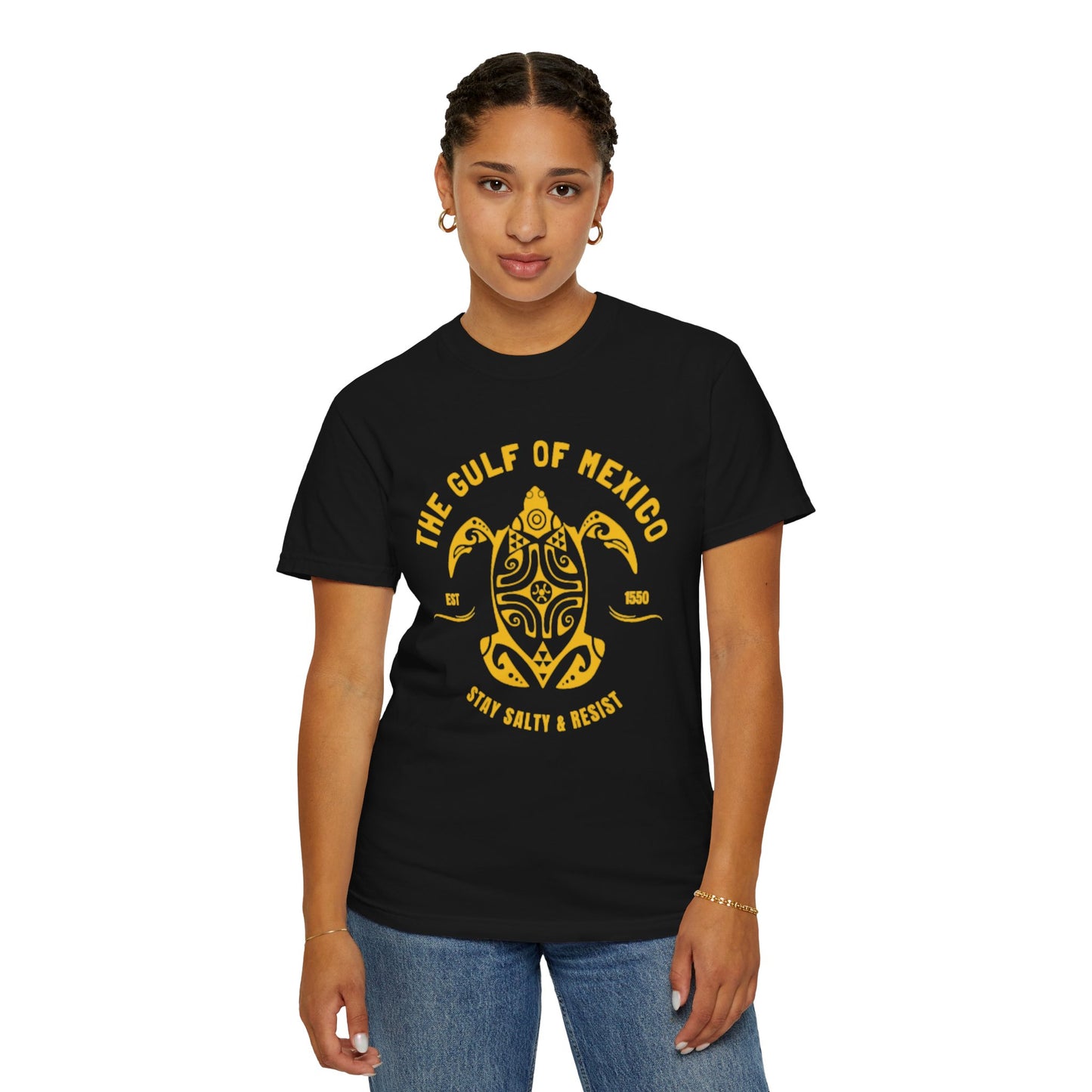 Gulf of Mexico Graphic T-Shirt (Gold Text)