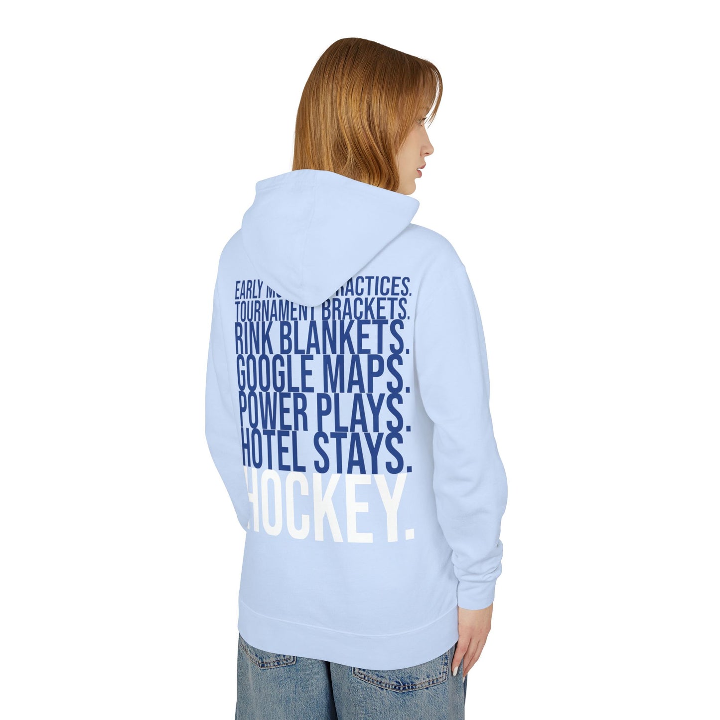 High School Hockey Mama Lightweight Hoodie - Comfy Mom Vibes