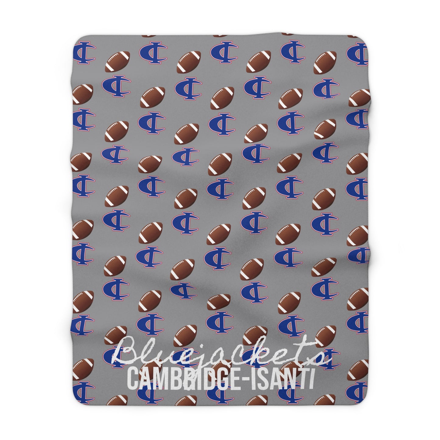 C-I Football - Sherpa Fleece Blanket