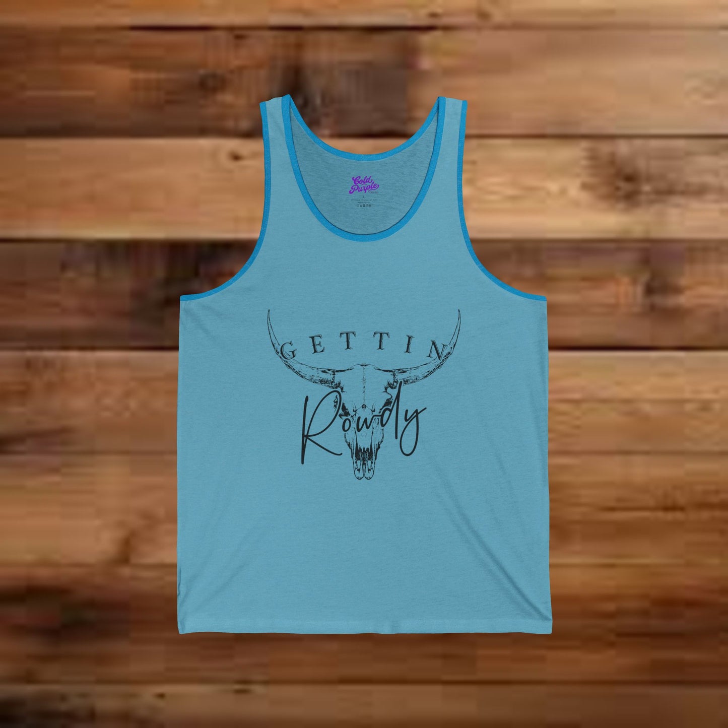 Gettin' Hitched & Gettin' Rowdy Tank (bold/primary color options)