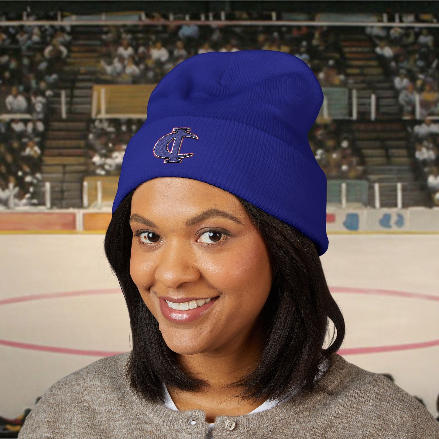 C-I Embroidered Classic Cuffed Beanie