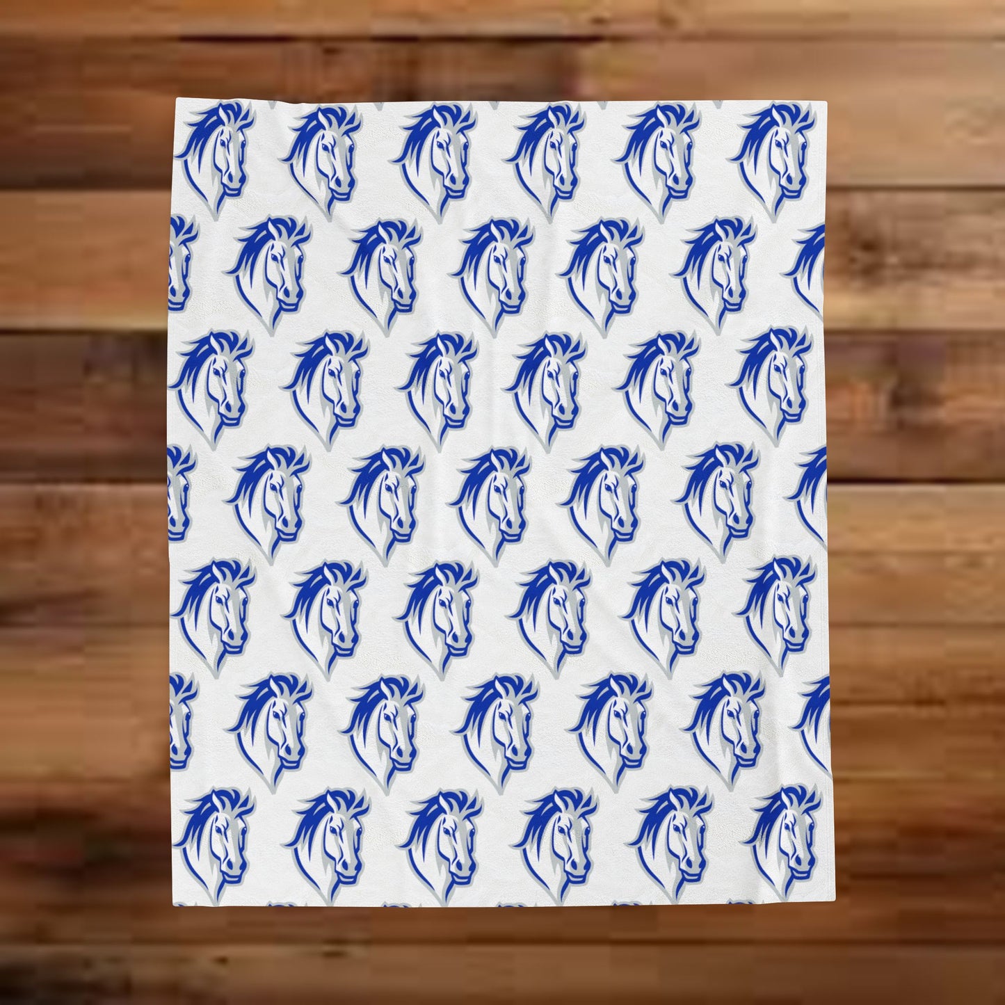 Mora Mustangs ~ Velveteen Plush Blanket