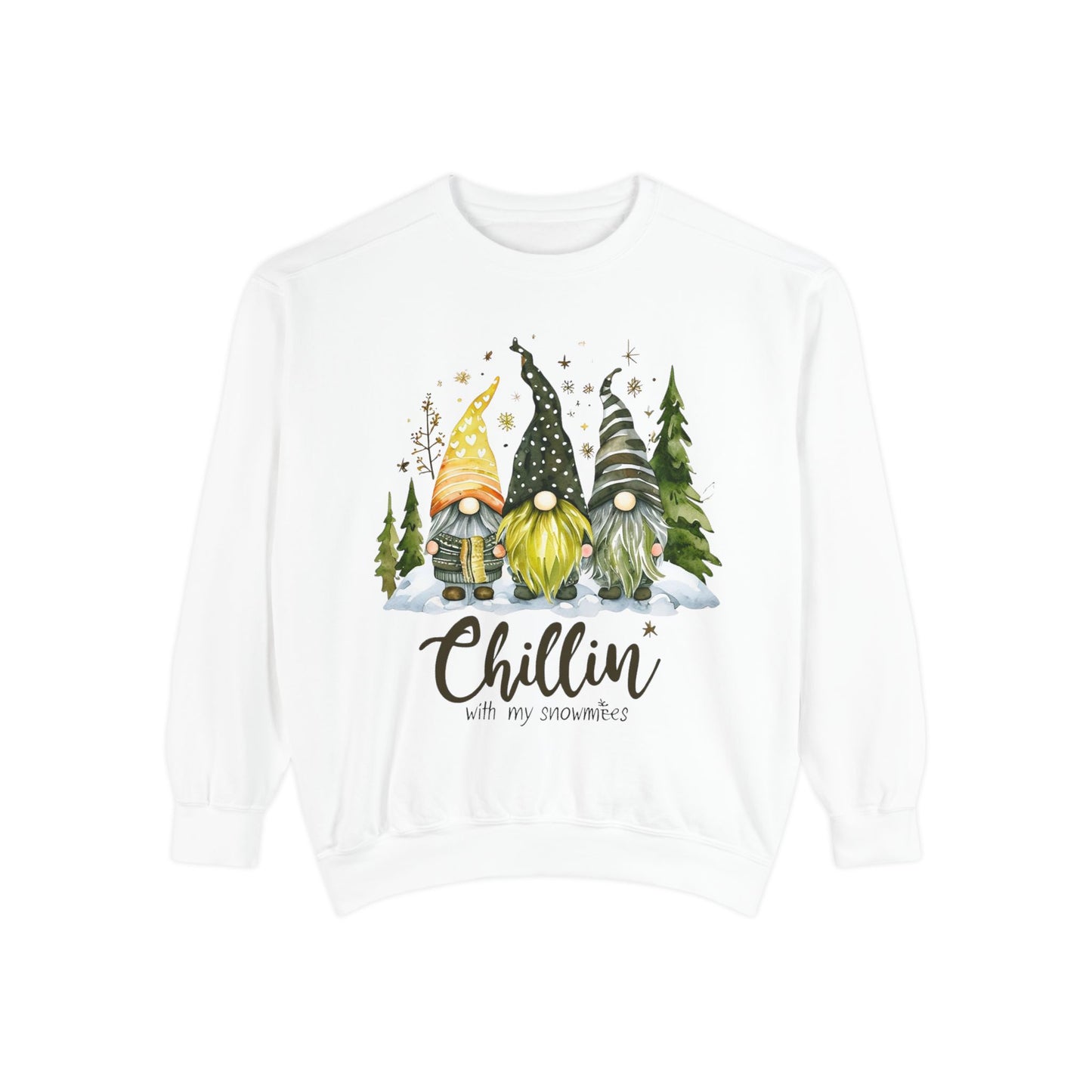 Chillin' Snowmies - Unisex Garment-Dyed Sweatshirt