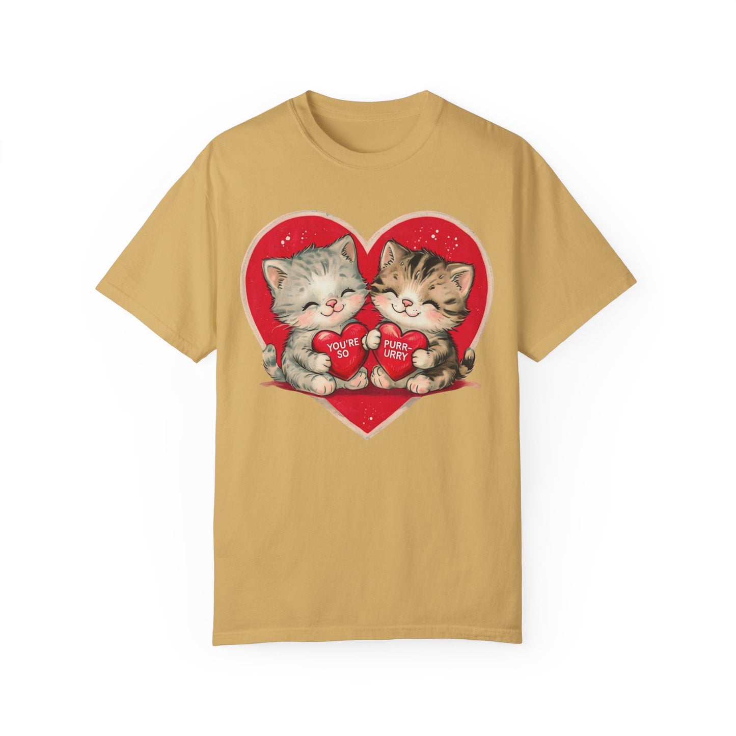 Kitten Valentine - Unisex Garment-Dyed T-shirt