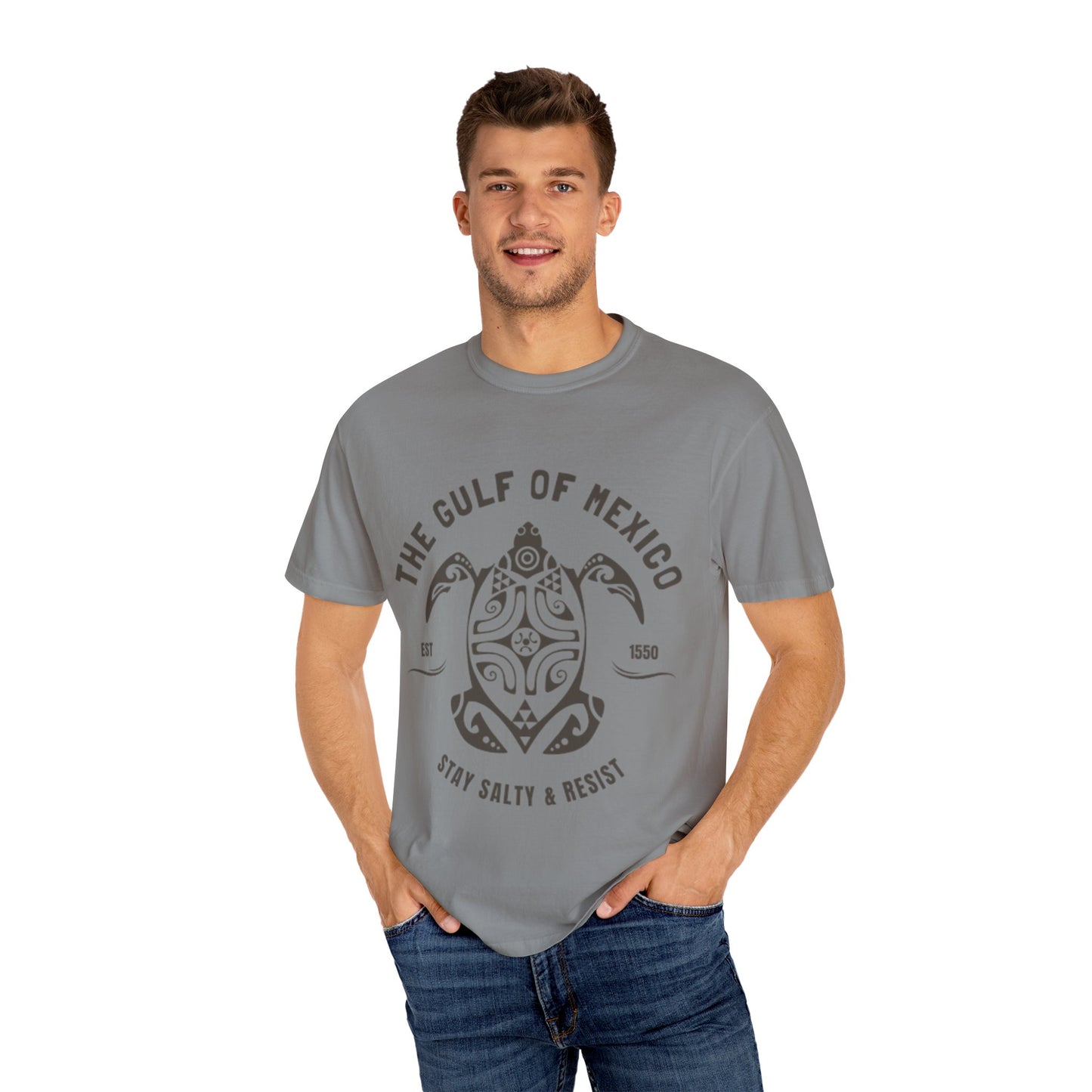 Gulf of Mexico Graphic T-Shirt (Brown Text)