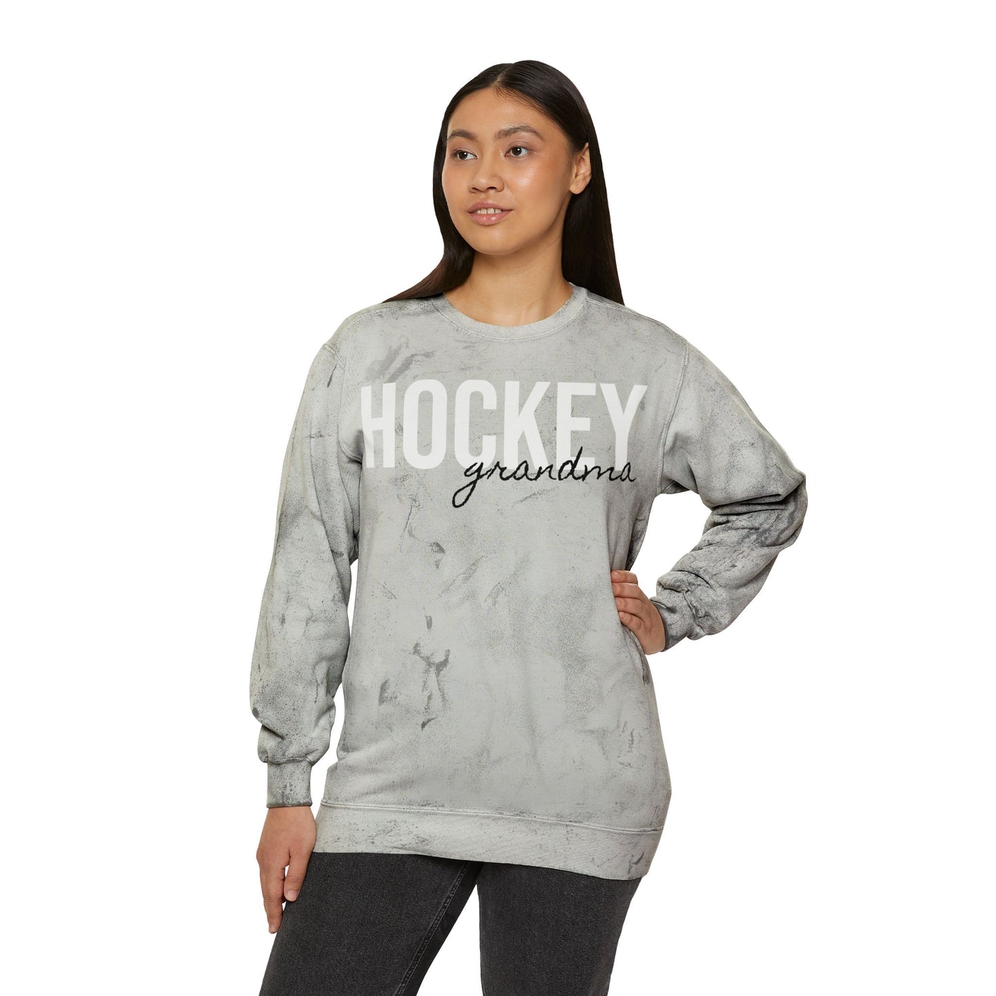 Hockey Grandma Tie Dye Sweatshirt