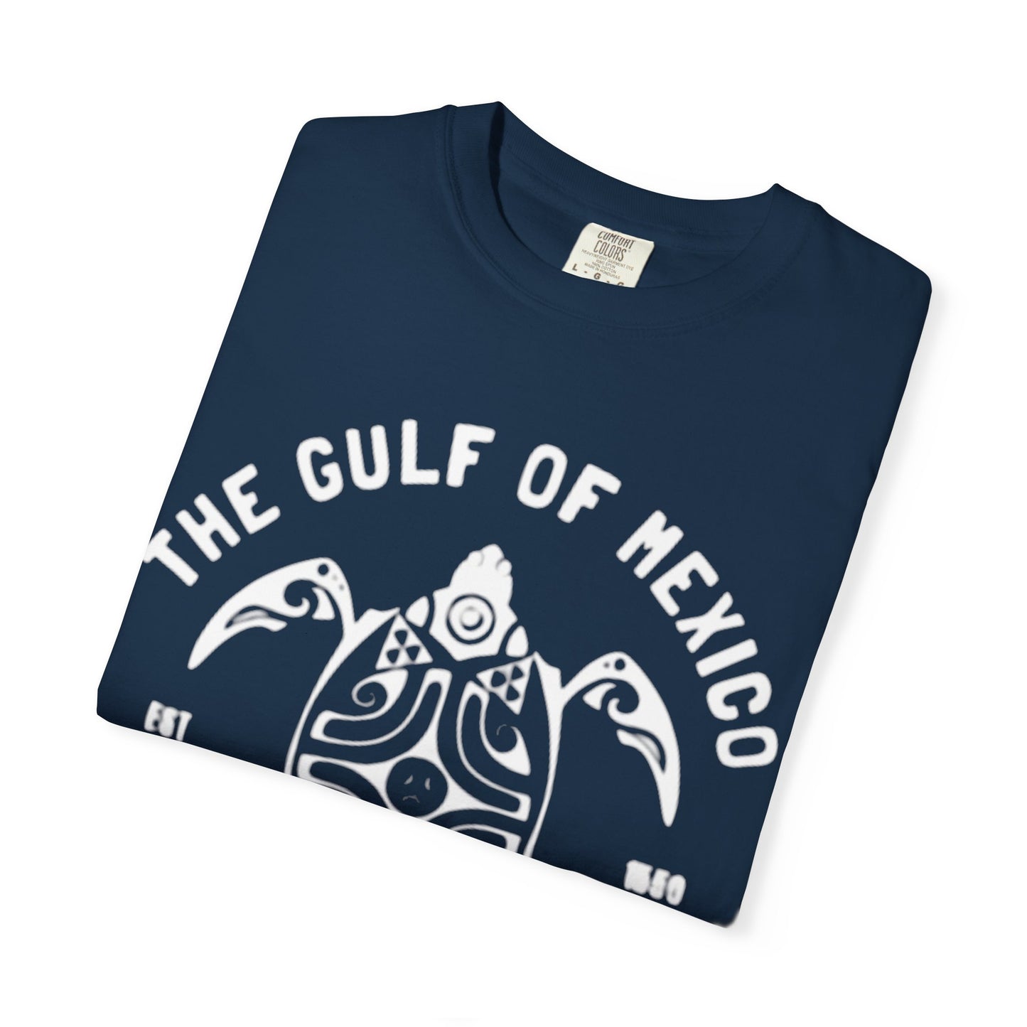 Gulf of Mexico Graphic T-Shirt (White Text on Blues)