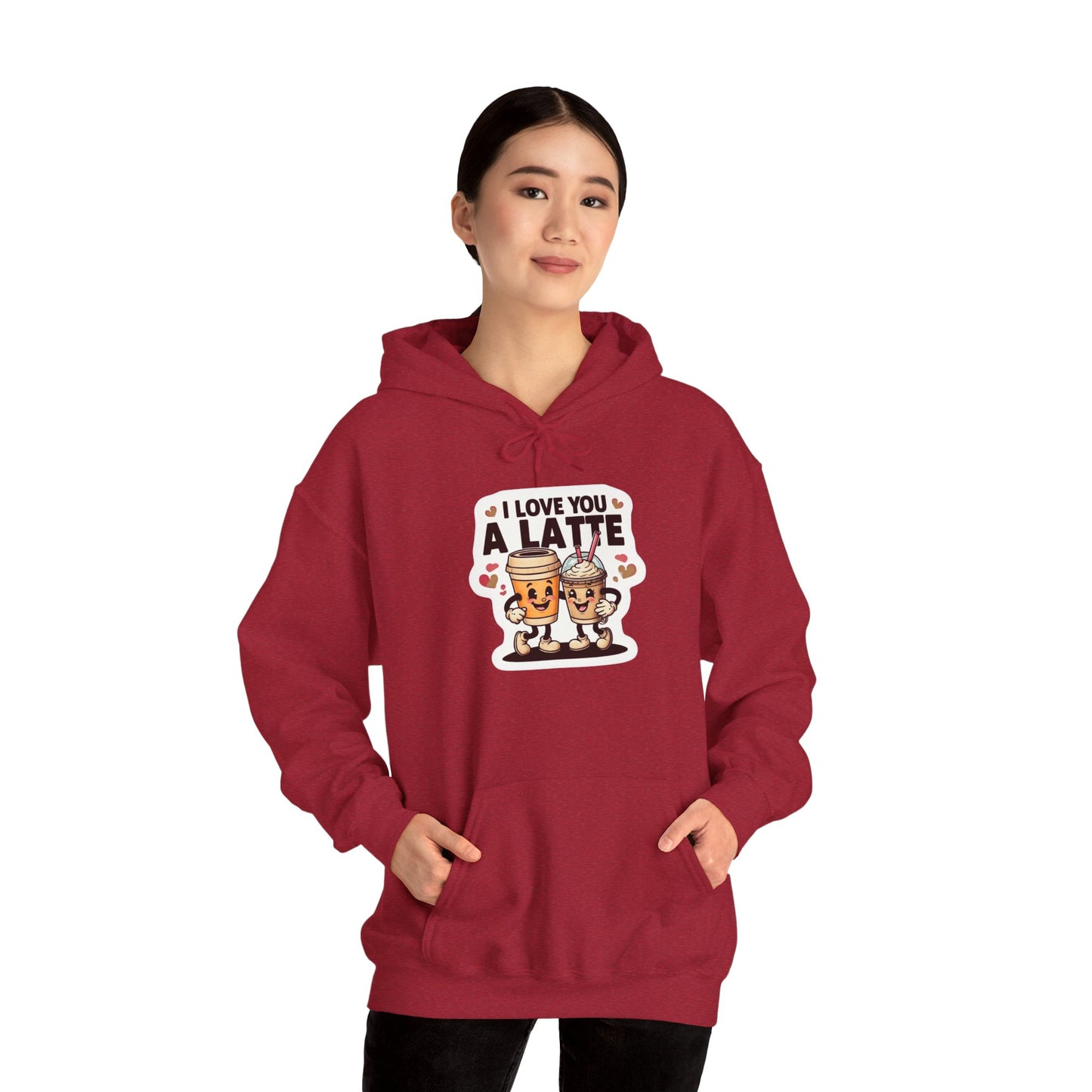 Love You A Latte - Unisex Heavy Blend™ Hooded Sweatshirt