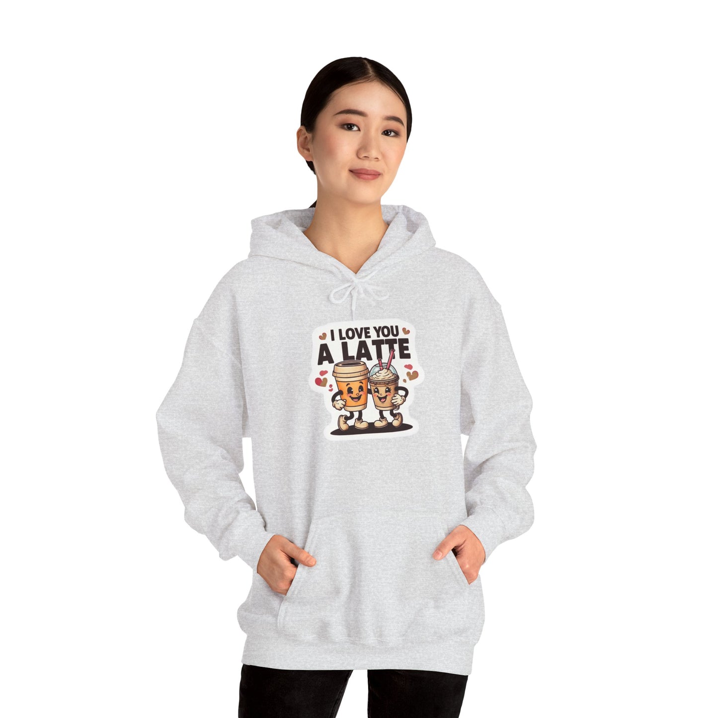 Love You A Latte - Unisex Heavy Blend™ Hooded Sweatshirt
