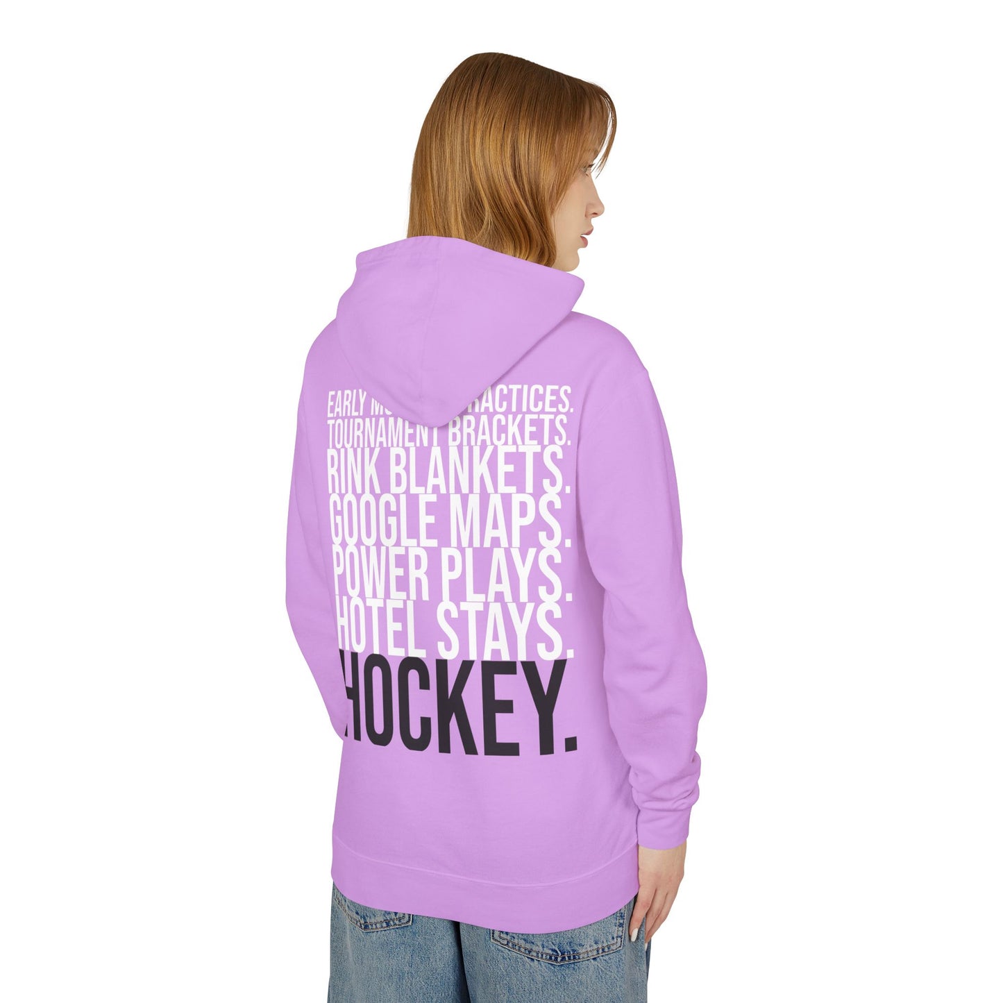 Hockey Mama Lightweight Hoodie - Comfy Mom Vibes