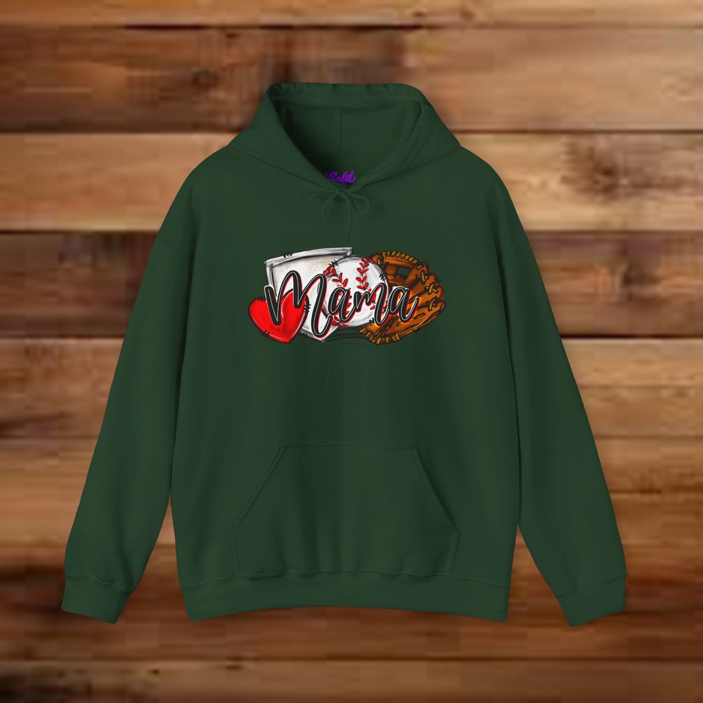 Baseball MAMA (Sketched artwork - Unisex Heavy Blend™ Hooded Sweatshirt)