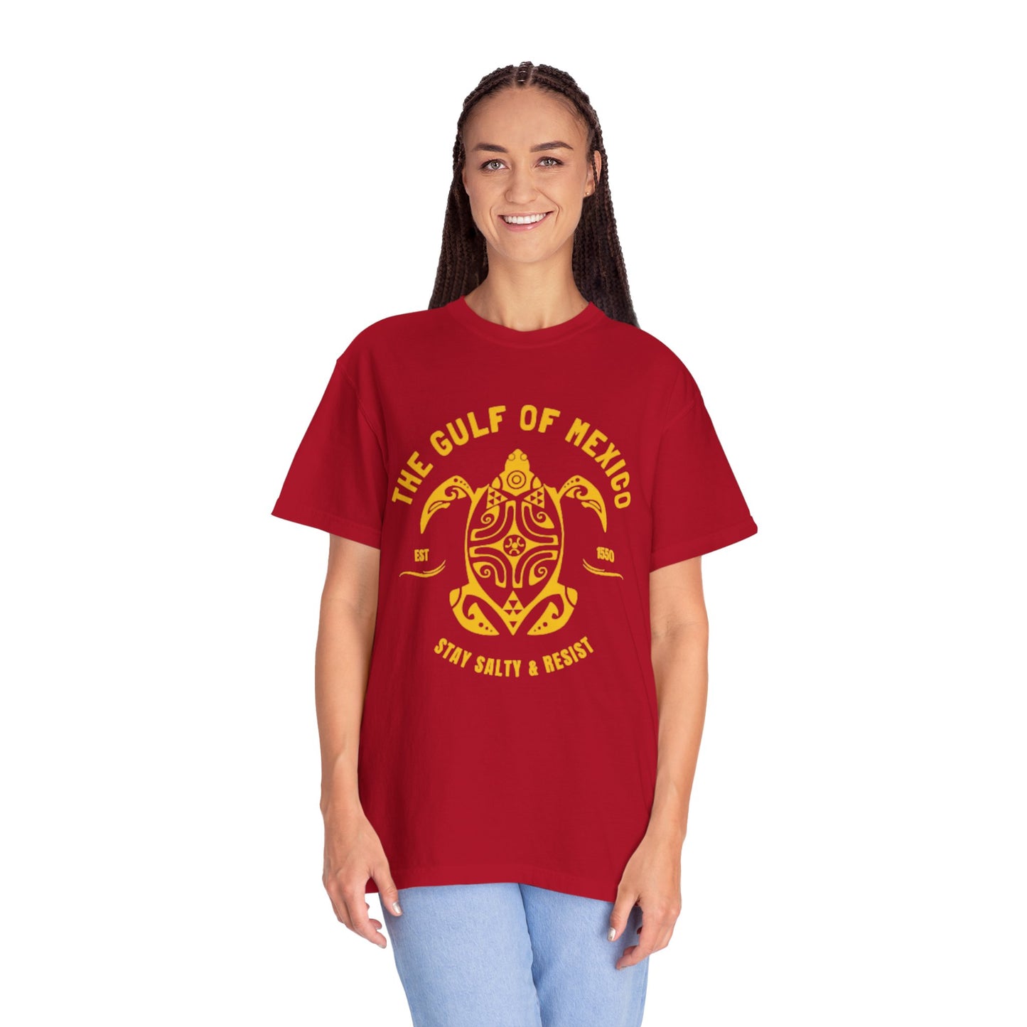 Gulf of Mexico Graphic T-Shirt (Gold Text)