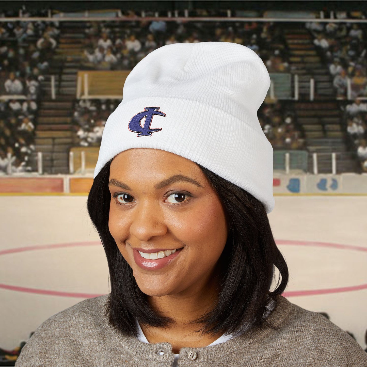 C-I Embroidered Classic Cuffed Beanie