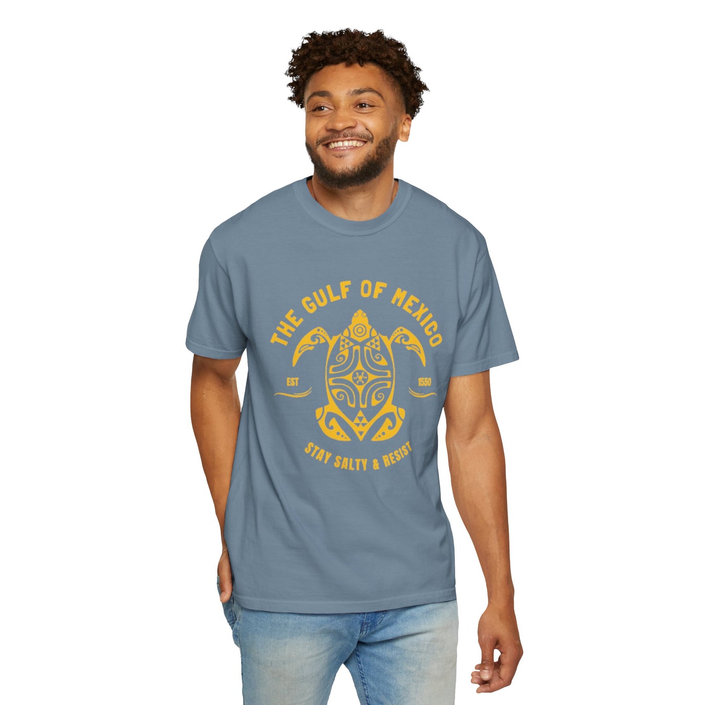 Gulf of Mexico Graphic T-Shirt (Gold Text)