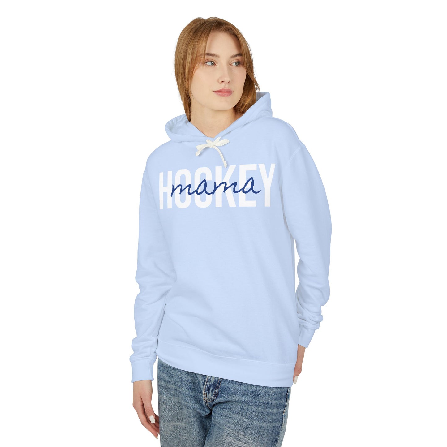 High School Hockey Mama Lightweight Hoodie - Comfy Mom Vibes