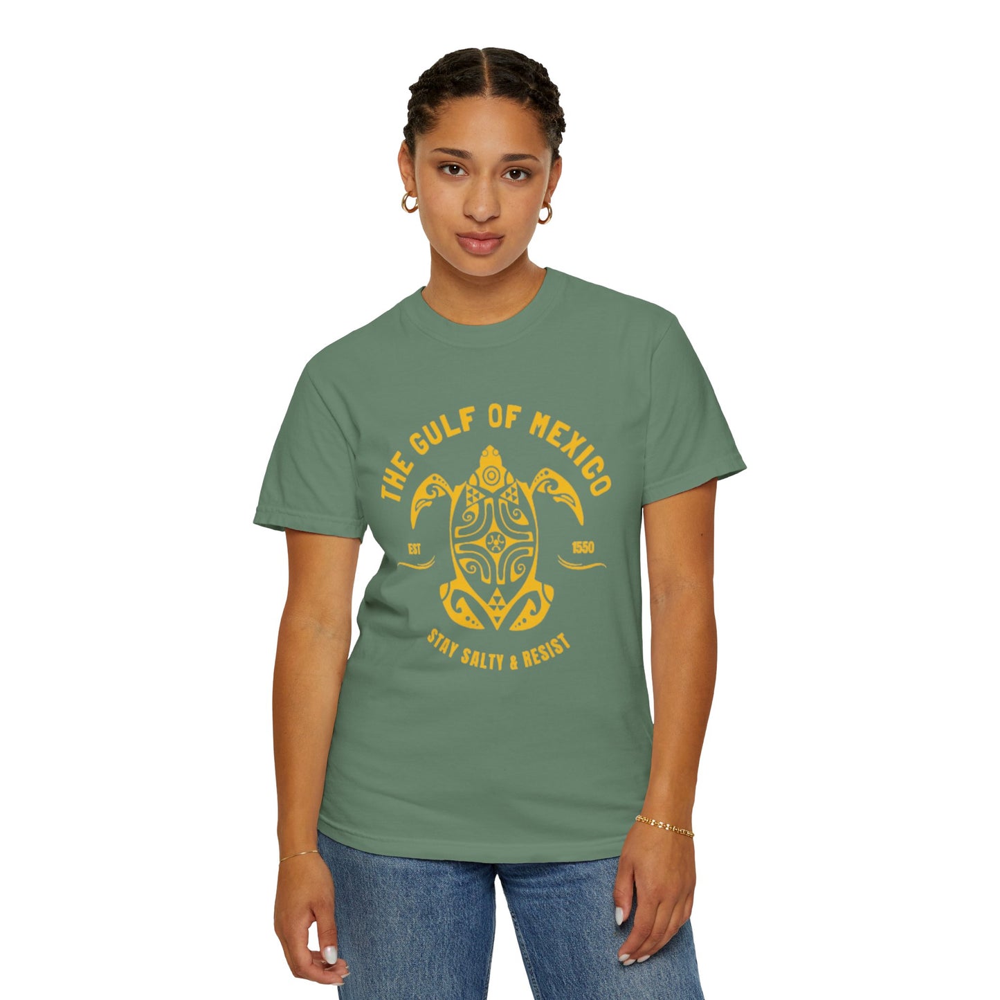 Gulf of Mexico Graphic T-Shirt (Gold Text)
