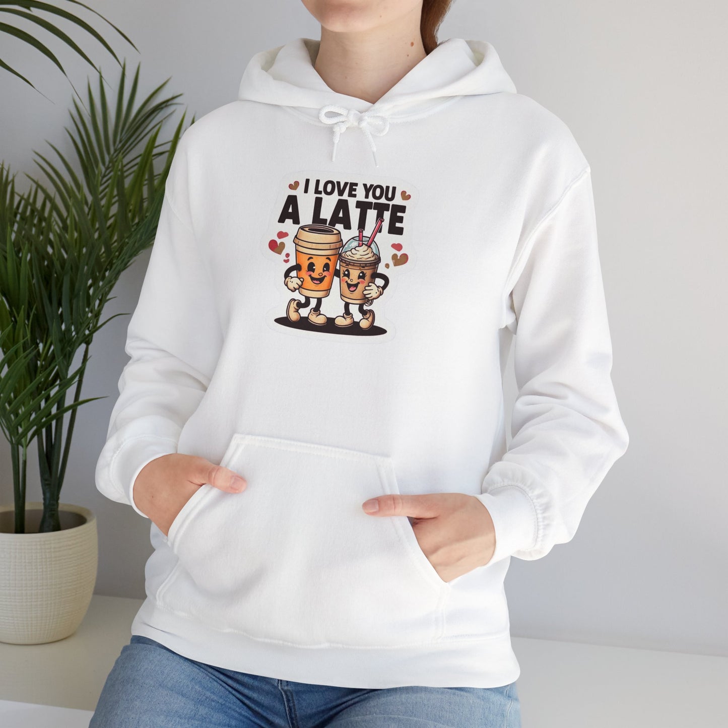 Love You A Latte - Unisex Heavy Blend™ Hooded Sweatshirt