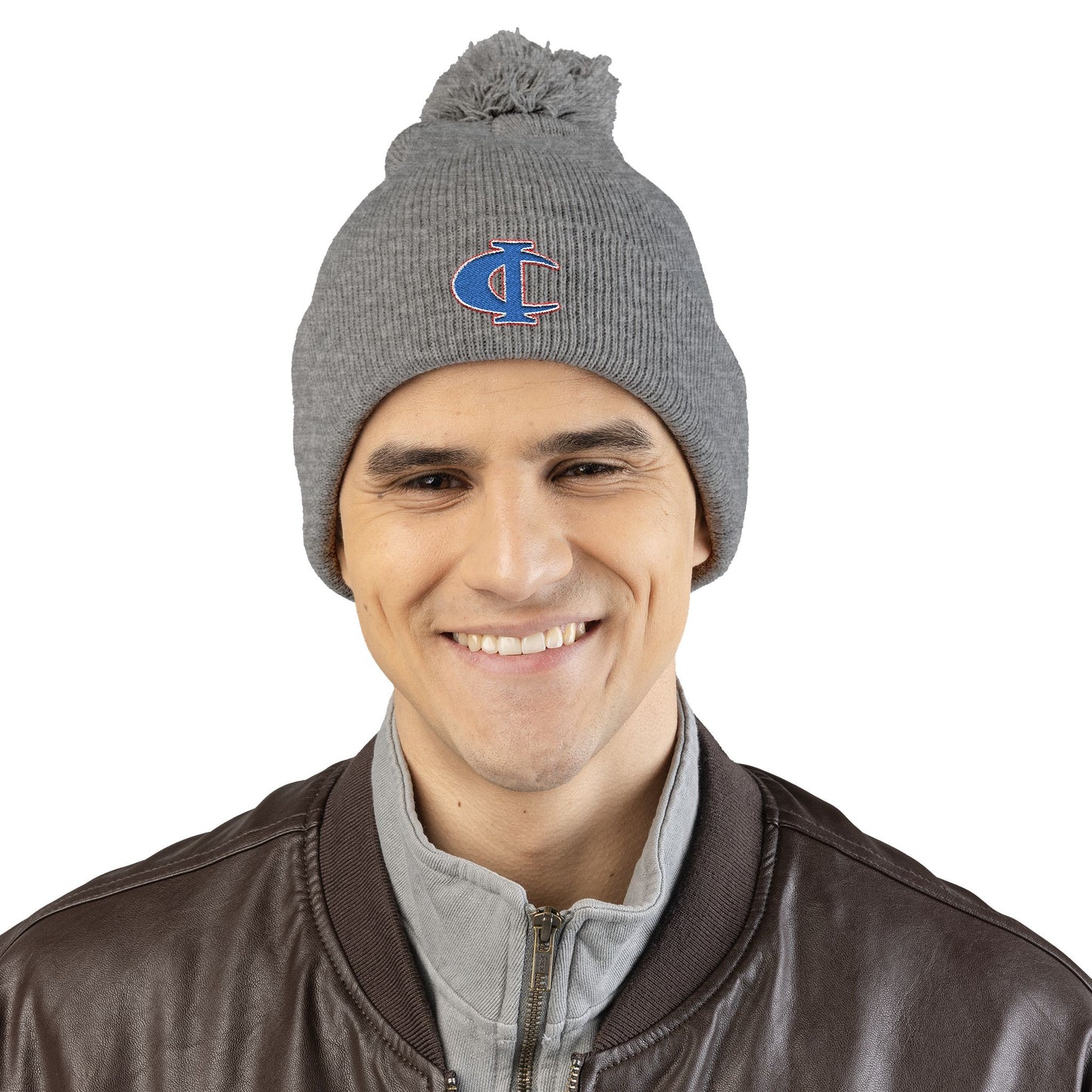C-I Bluejackets - Embroidered Beanie w/Pom-Pom
