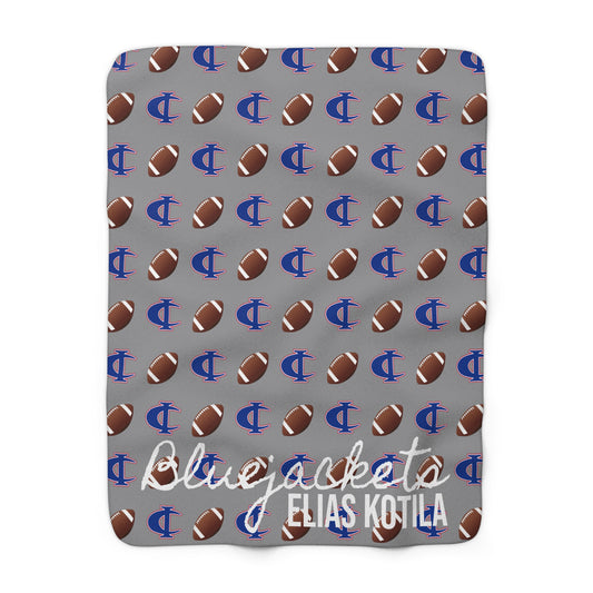 CUSTOM: A. Kotila; C-I Football - Sherpa Fleece Blanket