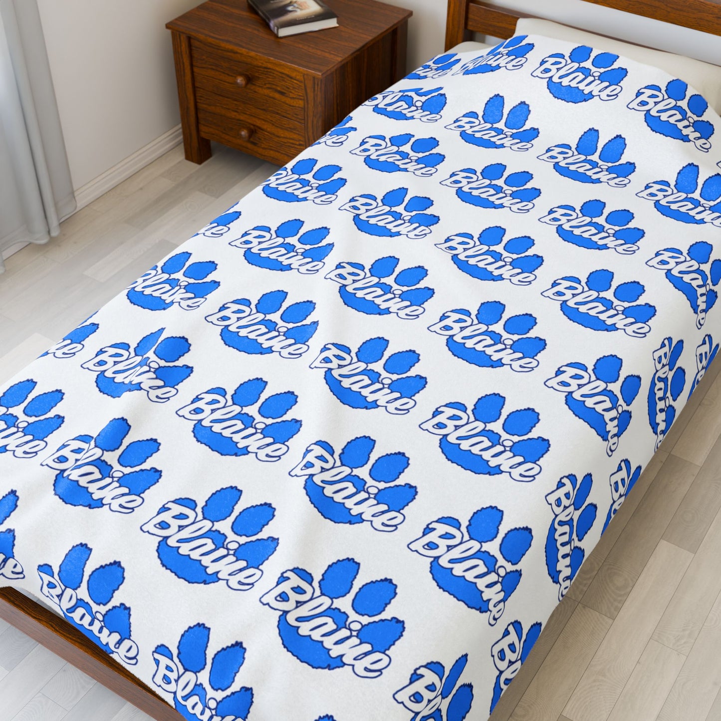 Blaine Bengals ~ Velveteen Plush Blanket