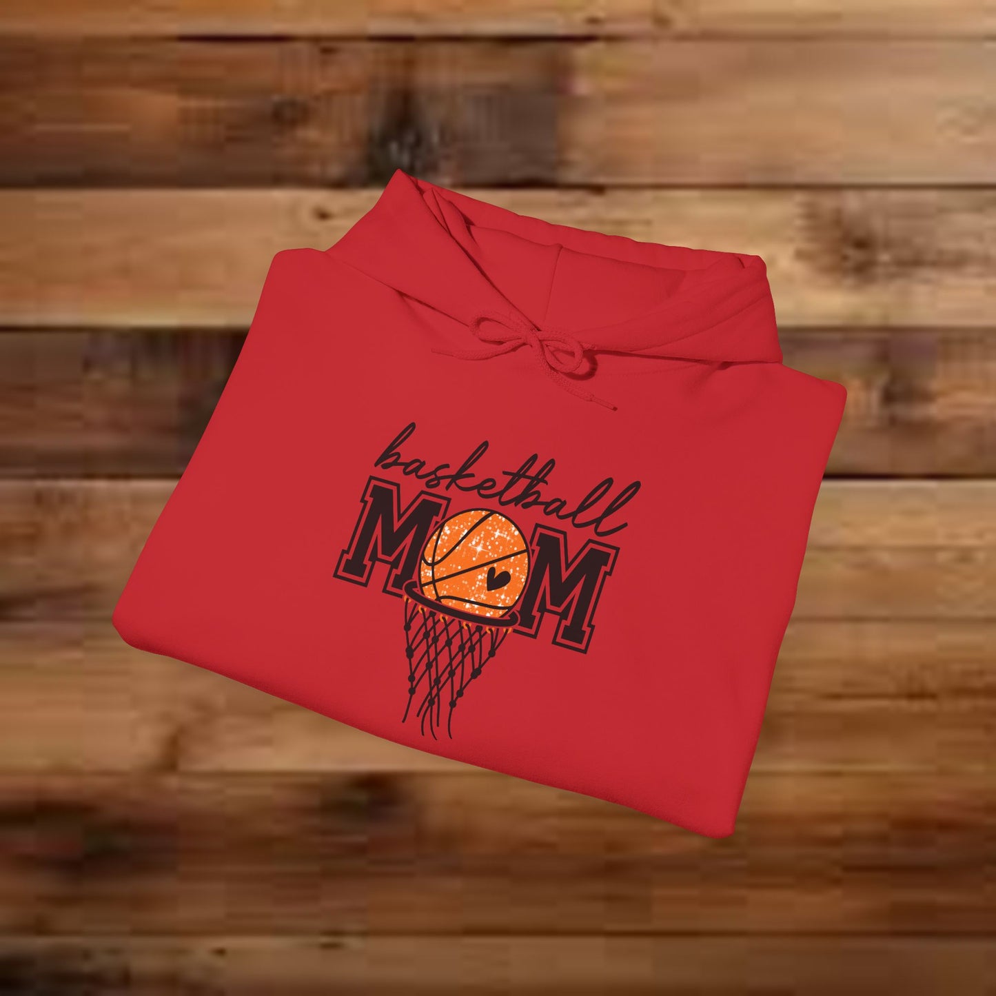 Basketball MOM with Net (Unisex Heavy Blend™ Hooded Sweatshirt)