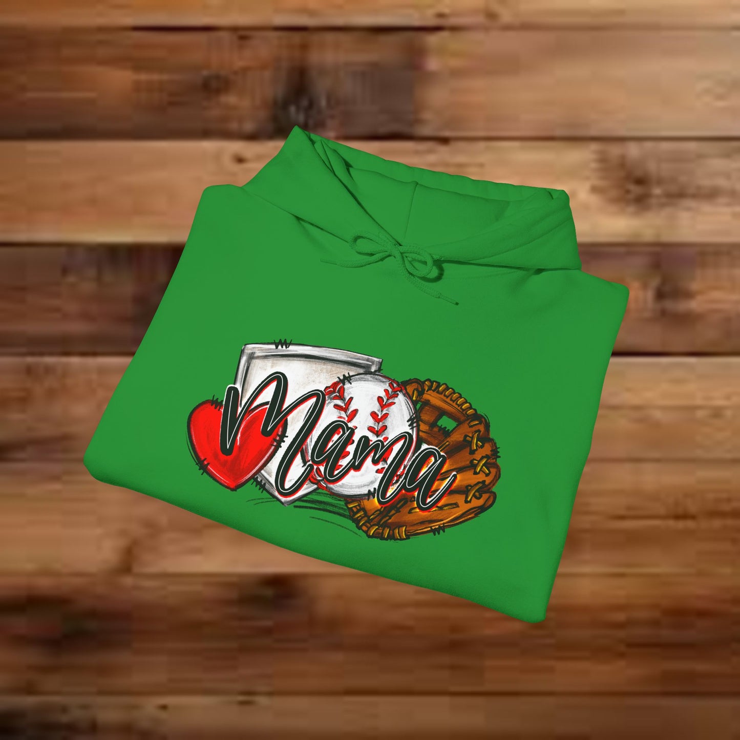 Baseball MAMA (Sketched artwork - Unisex Heavy Blend™ Hooded Sweatshirt)