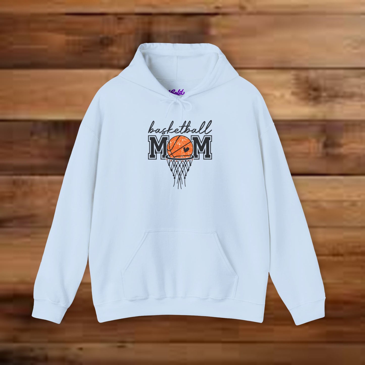 Basketball MOM with Net (Unisex Heavy Blend™ Hooded Sweatshirt)