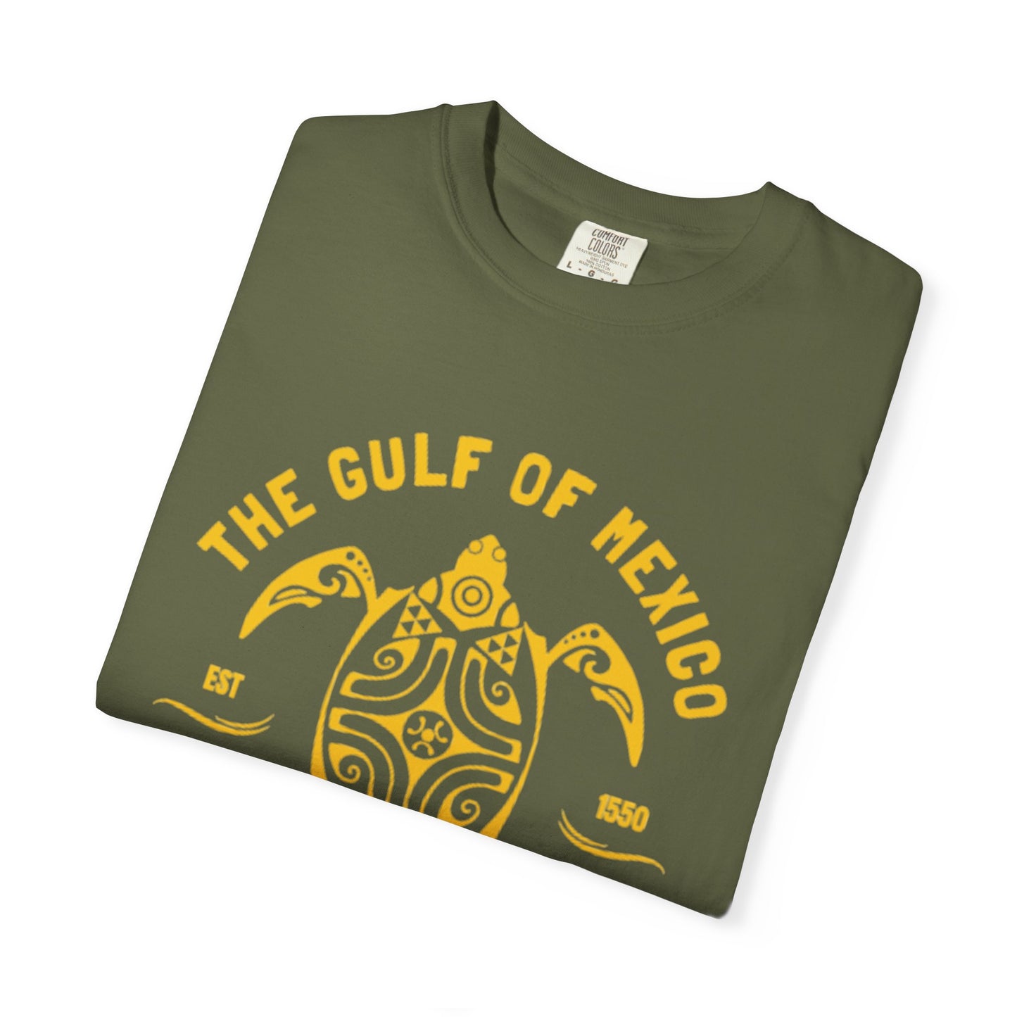 Gulf of Mexico Graphic T-Shirt (Gold Text)