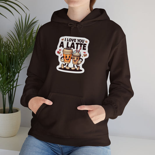Love You A Latte - Unisex Heavy Blend™ Hooded Sweatshirt