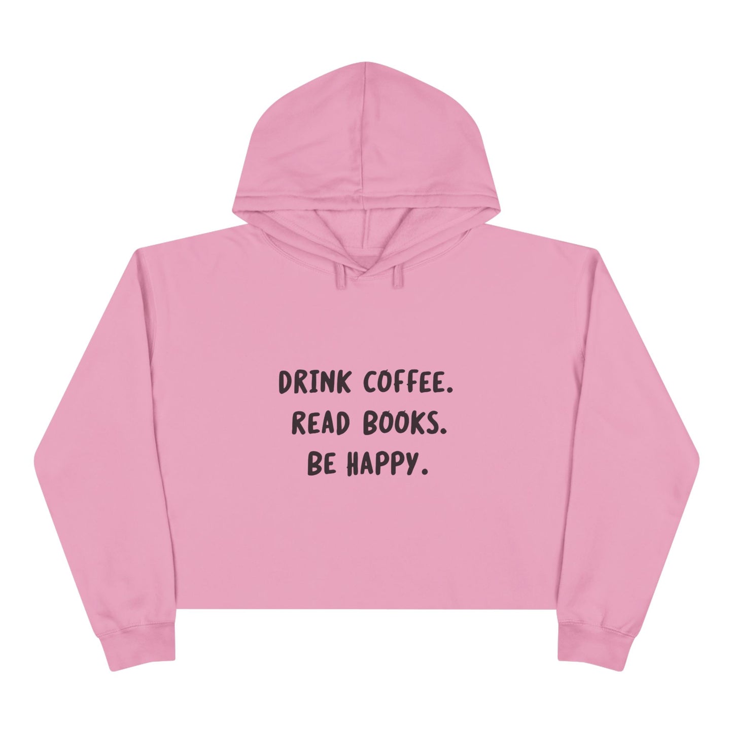 Coffee & Books = Happiness Crop Hoodie