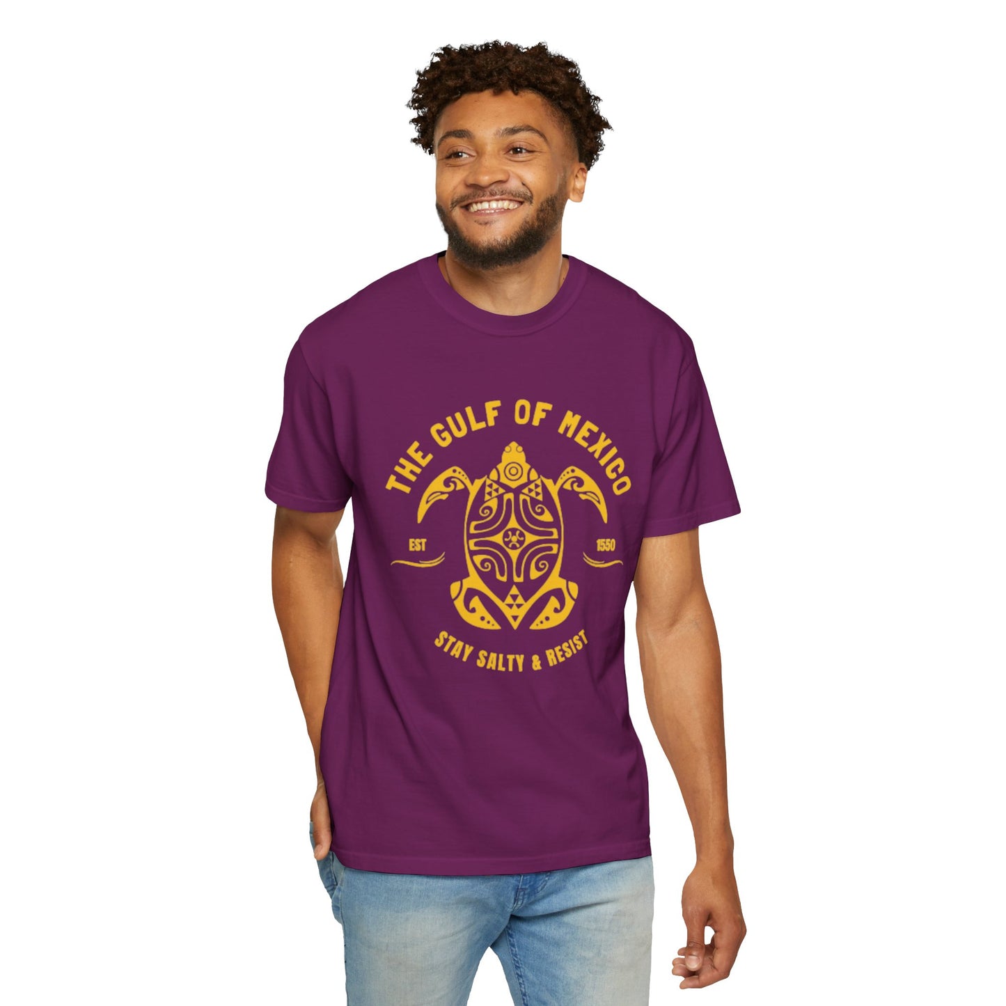 Gulf of Mexico Graphic T-Shirt (Gold Text)