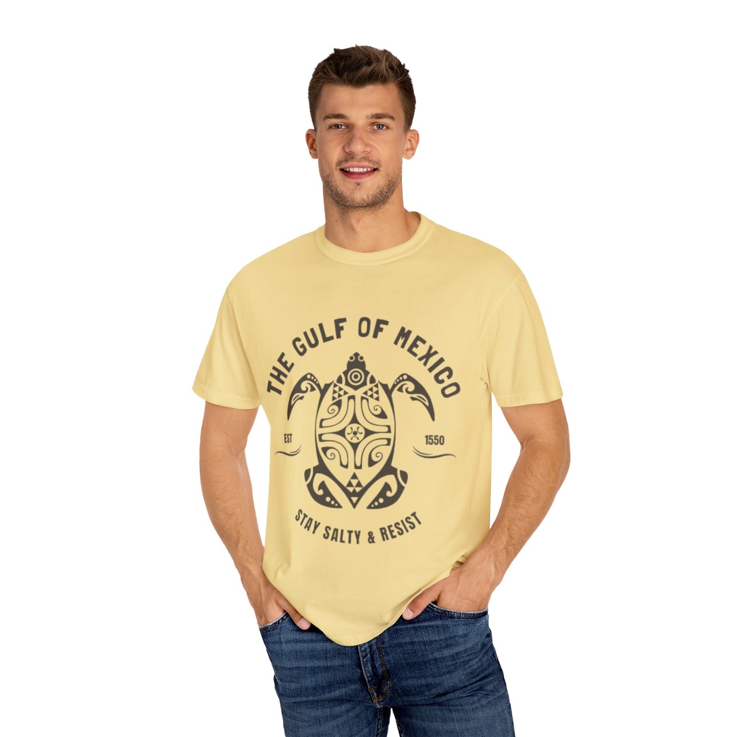 Gulf of Mexico Graphic T-Shirt (Brown Text)
