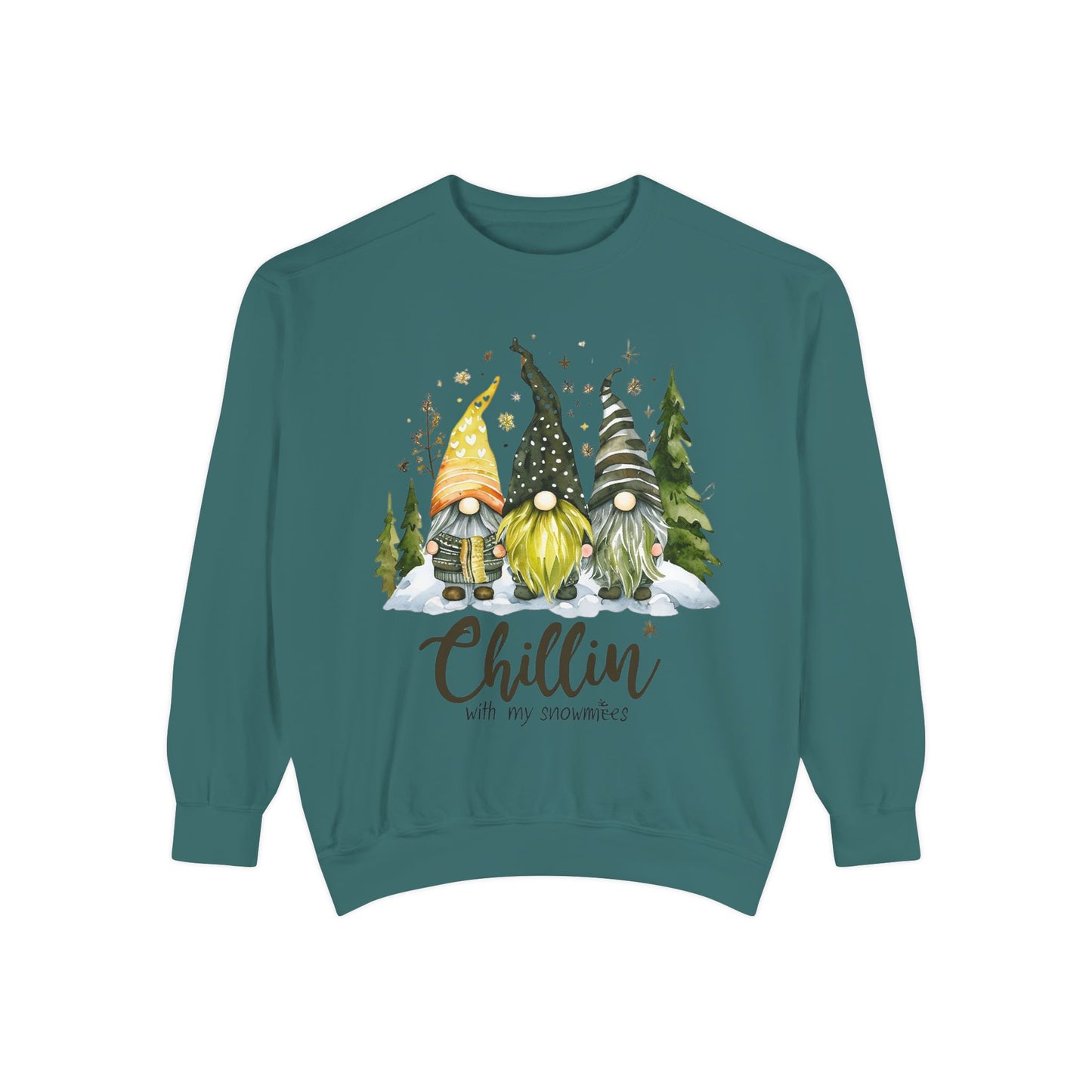 Chillin' Snowmies - Unisex Garment-Dyed Sweatshirt