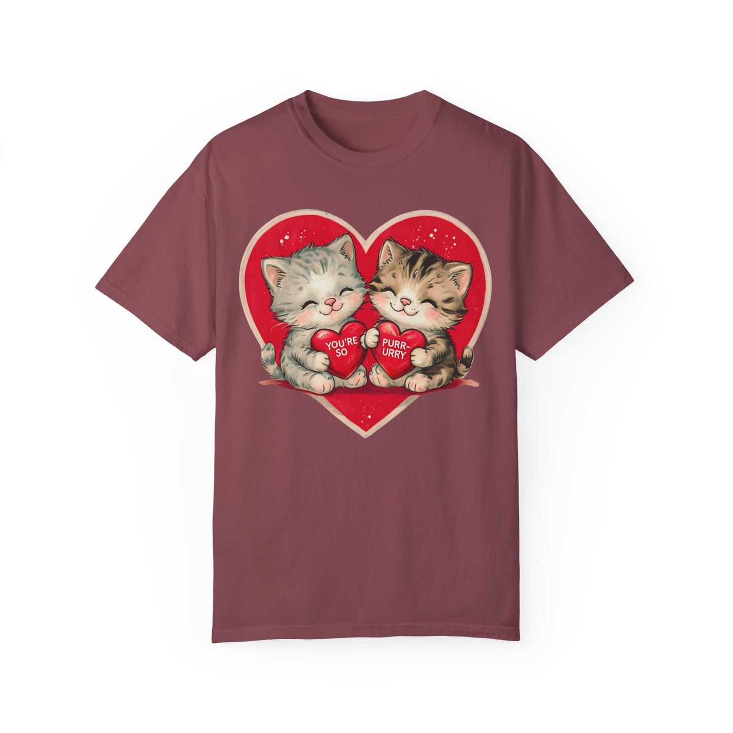 Kitten Valentine - Unisex Garment-Dyed T-shirt