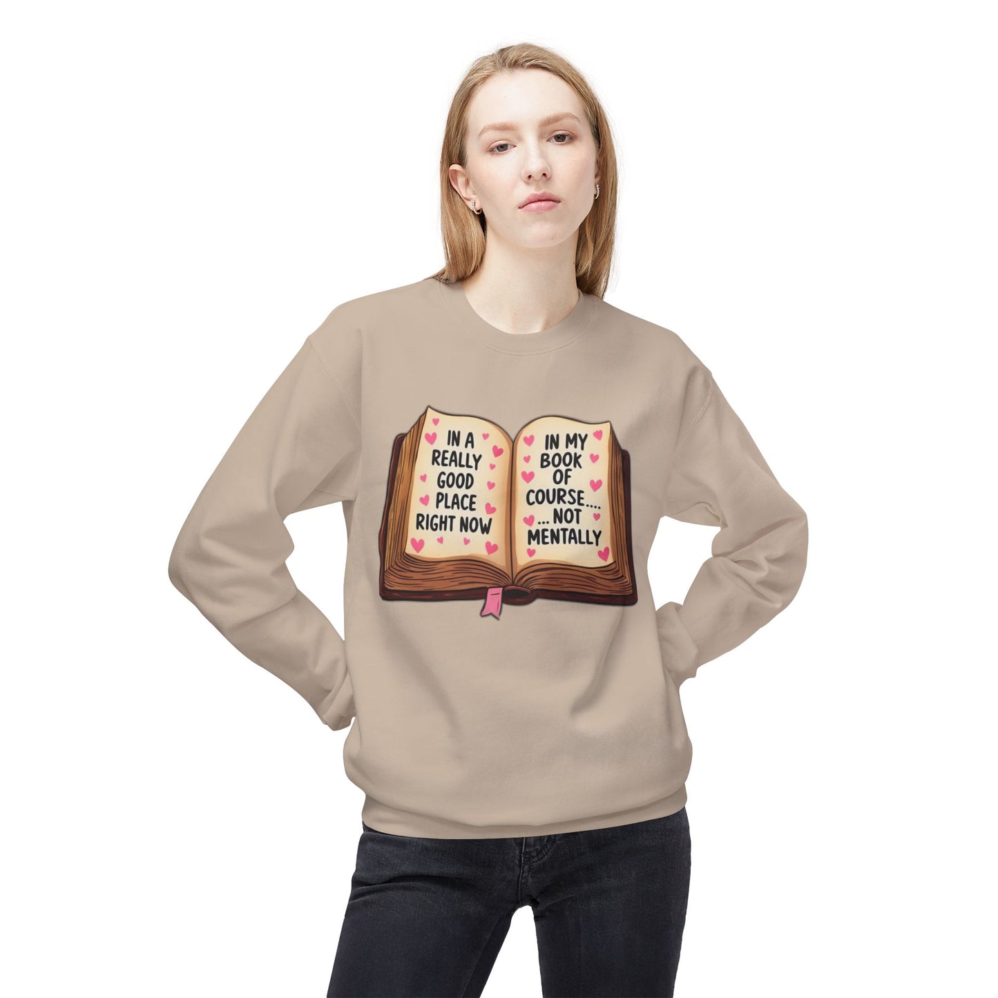 Book Humor Sweatshirt - Unisex Softstyle Fleece Crewneck