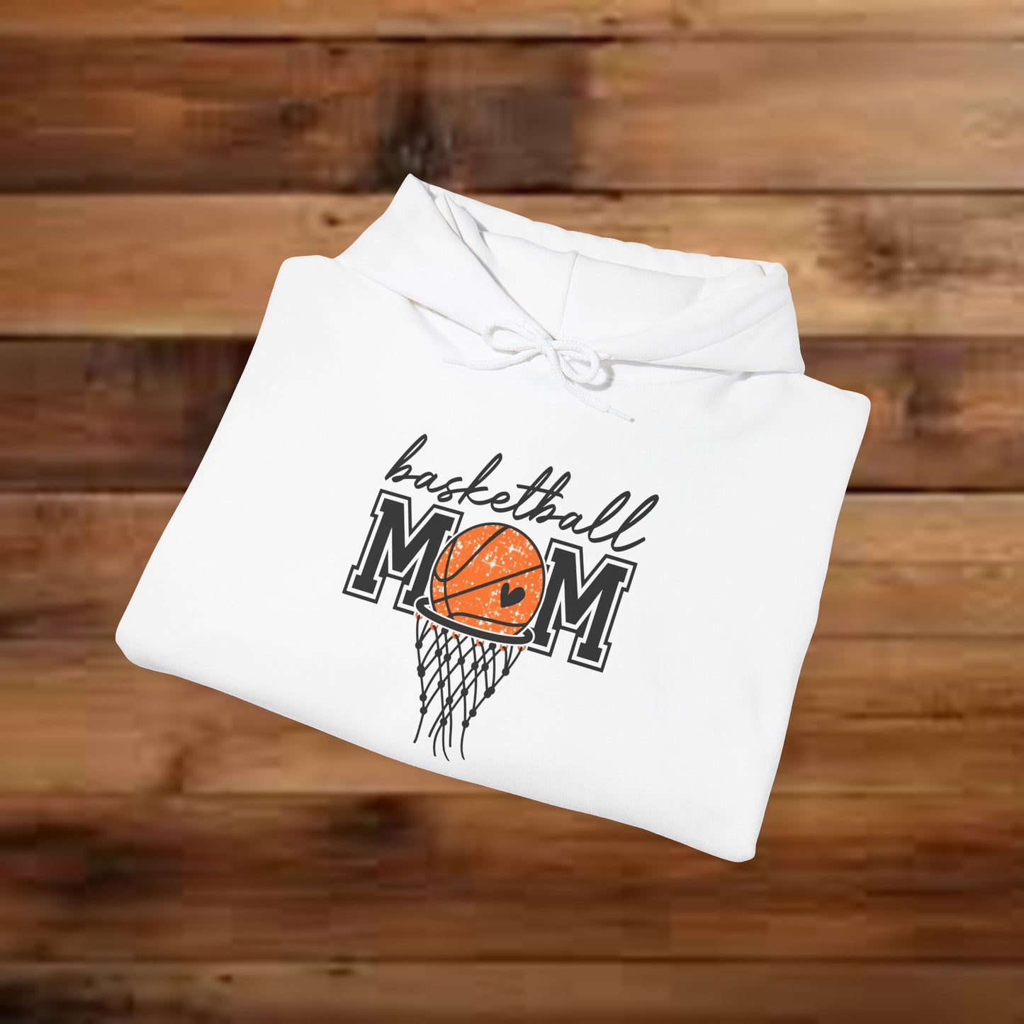 Basketball MOM with Net (Unisex Heavy Blend™ Hooded Sweatshirt)