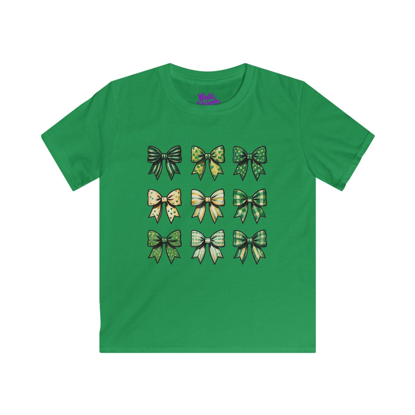 St. Patrick's Day Bows - Kids Softstyle Tee