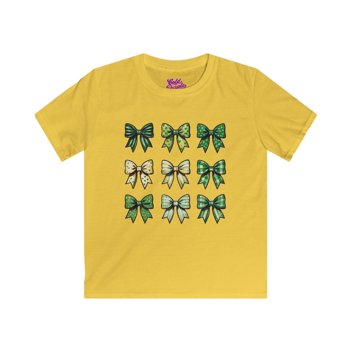 St. Patrick's Day Bows - Kids Softstyle Tee