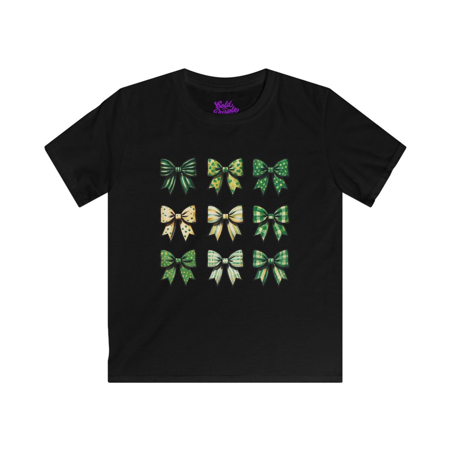 St. Patrick's Day Bows - Kids Softstyle Tee
