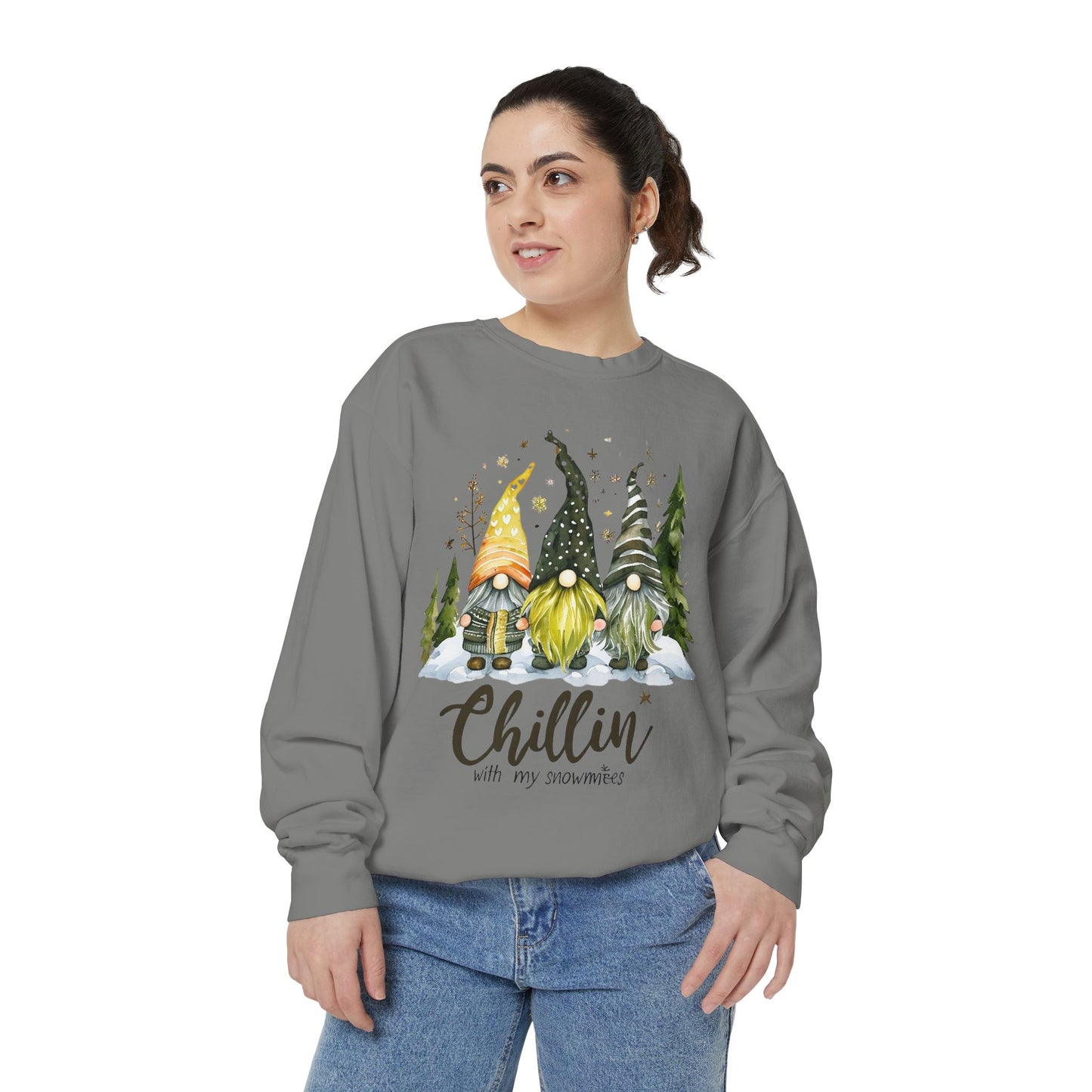 Chillin' Snowmies - Unisex Garment-Dyed Sweatshirt
