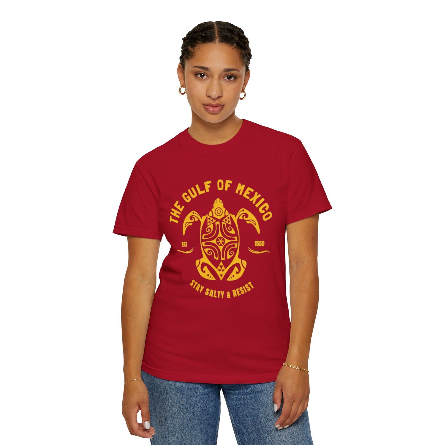 Gulf of Mexico Graphic T-Shirt (Gold Text)