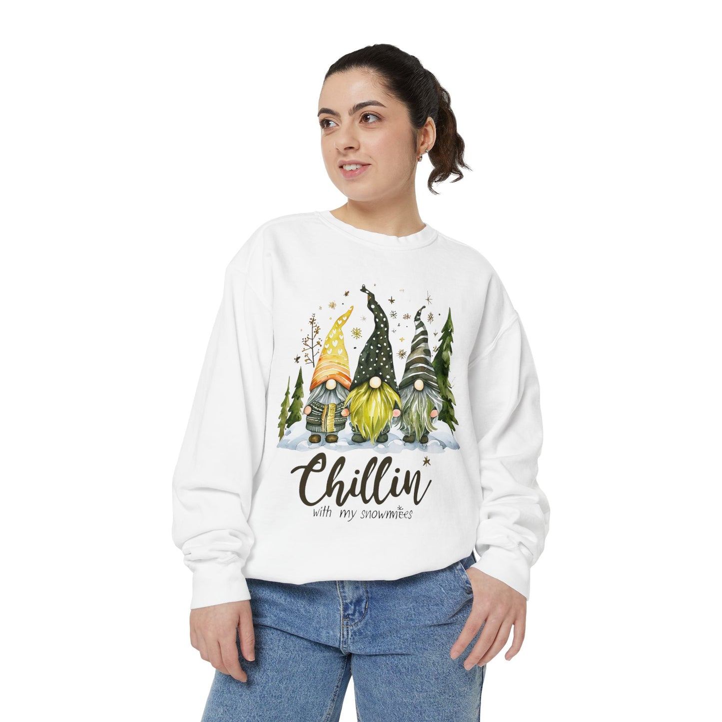 Chillin' Snowmies - Unisex Garment-Dyed Sweatshirt